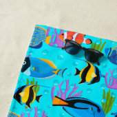 Serviette De Plage Little Kids Ocean Fish Motif (En situation)