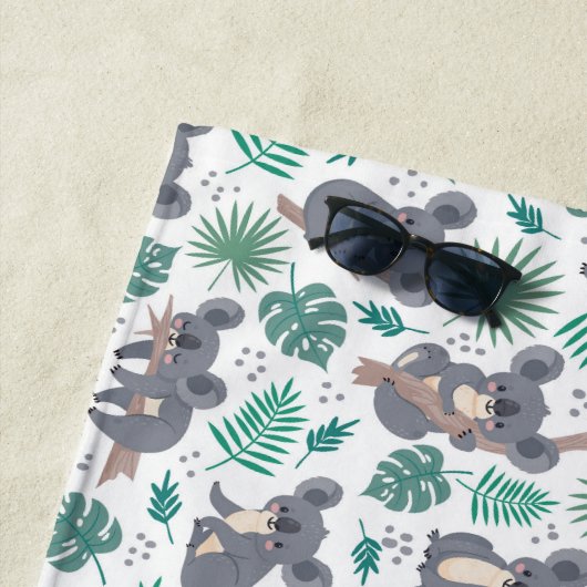 Serviette de plage Little Koala Bear (En situation)