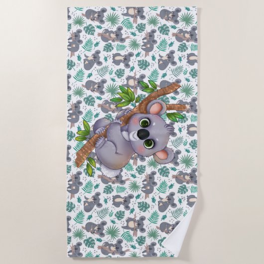 Serviette de plage Little Koala Bear (Devant)