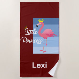 Serviette De Plage Little Princess Flamant rose rose - Beach Towe