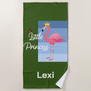 Serviette De Plage Little Princess Flamant rose rose - Beach Towe