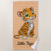 Serviette de plage Little Tiger Stripes (Devant)