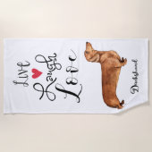 Serviette De Plage Live Laugh Love a Dachshund Beach Towel (Devant)