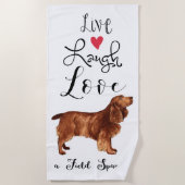 Serviette De Plage Live Laugh Love a Field Spaniel Beach Towel (Devant)