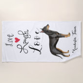 Serviette De Plage Live Laugh Love a Manchester Terrier Beach Towel (Devant)