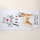 Serviette De Plage Live Laugh Love a Wheaten Beach Towel (Devant)