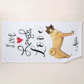 Serviette De Plage Live Laugh Love Akita (Devant)