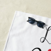 Serviette De Plage Live Laugh Love Akita (En situation)