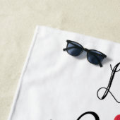 Serviette De Plage Live Laugh Love Am Staff Beach Towne (En situation)