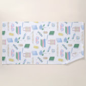 Serviette De Plage Livre Côtier Club Summer Beach Lecture (Devant)