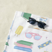 Serviette De Plage Livre Côtier Club Summer Beach Lecture (En situation)