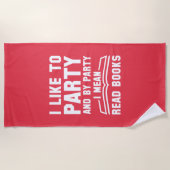 Serviette De Plage Livres de lecture de la partie (Devant)