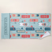 Serviette De Plage Livres et lecture Signets thématiques modélisés (Devant)