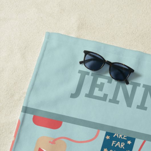 Serviette De Plage Livres et lecture Signets thématiques modélisés (En situation)