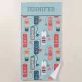 Serviette De Plage Livres et lecture Signets thématiques modélisés (Devant)