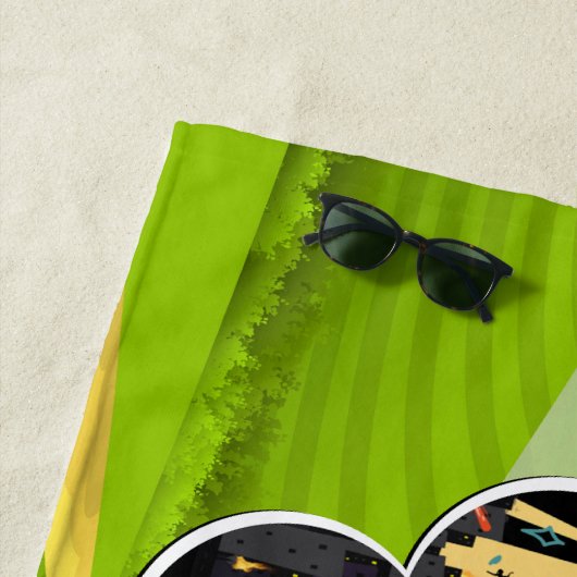 Serviette De Plage Llama Dreams Llama vs Evil Squid Epic Space Batail (En situation)