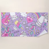 Serviette De Plage Llama motif 1 (Devant)