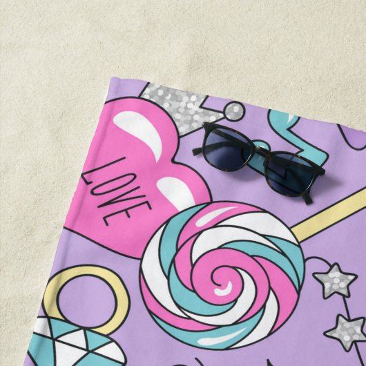 Serviette De Plage Llama motif 1 (En situation)