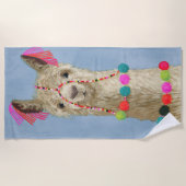 Serviette De Plage Llama ornée - Beige (Devant)