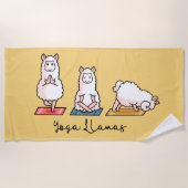 Serviette De Plage Llamas de Yoga (Devant)