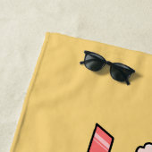 Serviette De Plage Llamas de Yoga (En situation)