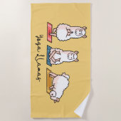 Serviette De Plage Llamas de Yoga (Devant)