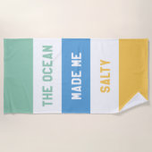 Serviette De Plage L'Océan M'A Rendu Salé (Devant)