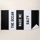 Serviette De Plage L'Océan M'A Rendue Salée (Devant)