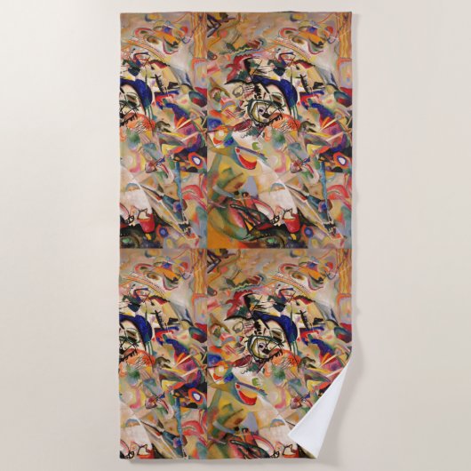Serviette De Plage L'oeuvre Abstraite de Kandinsky (Devant)