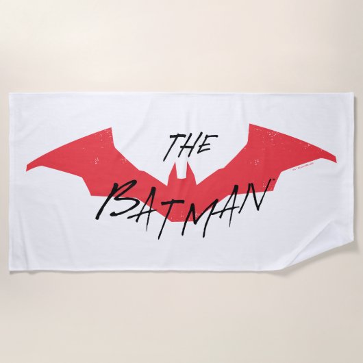 Serviette De Plage Logo Batman manuscrit de chaume (Devant)