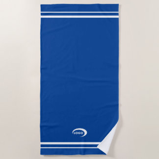 Serviette De Plage Logo bleu moderne