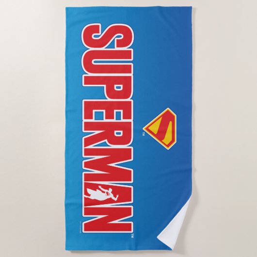 Serviette De Plage Logo classique Superman Bold (Devant)