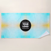 Serviette De Plage Logo customisé Ocean Blue (Devant)