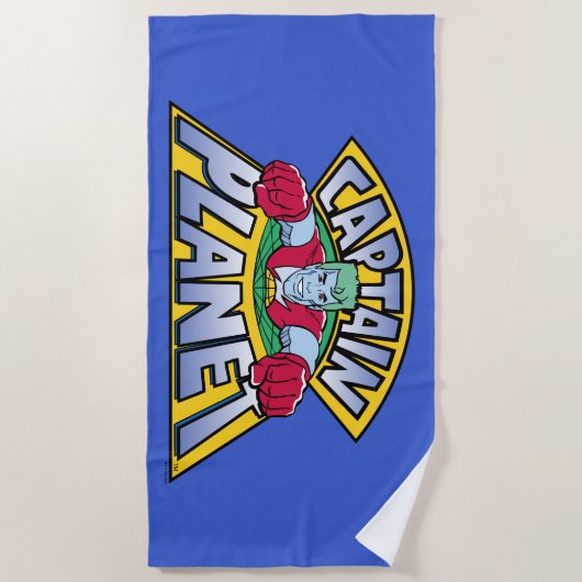 Serviette De Plage Logo de Captain Planet (Devant)