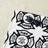 Serviette De Plage Logo de délivrance de sapeur-pompier (En situation)