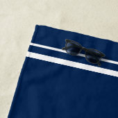 Serviette De Plage Logo de la marine moderne (En situation)