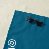 Serviette De Plage Logo de l'entreprise personnalisée Texte Plage Ser (En situation)