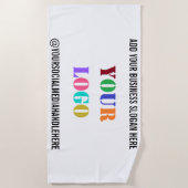 Serviette De Plage Logo de l'entreprise personnalisée Texte Social Me (Devant)