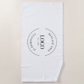 Serviette De Plage Logo de l'entreprise Site web personnalisé de code (Devant)