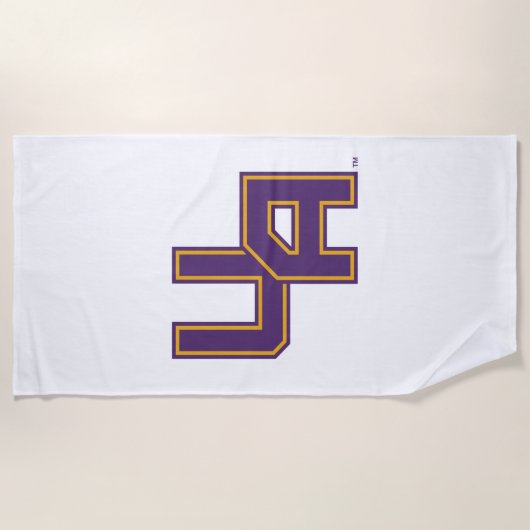 Serviette De Plage Logo de l'Université d'Albany Initials (Devant)