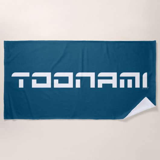 Serviette De Plage Logo de police futuriste Toonami (Devant)