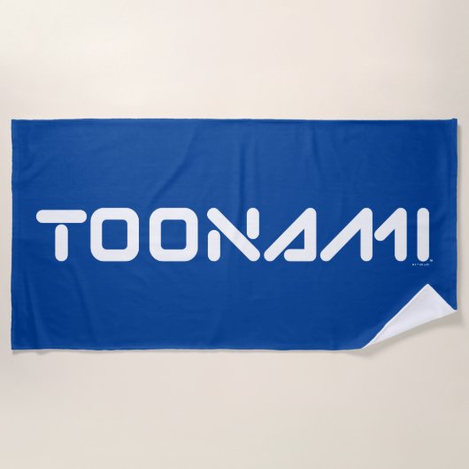 Serviette De Plage Logo de police numérique Toonami (Devant)