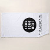 Serviette De Plage Logo de votre entreprise et promotion professionne (Devant)