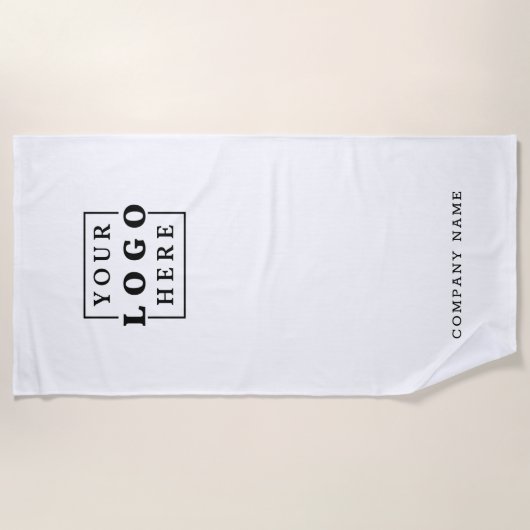 Serviette De Plage Logo d'entreprise minimal Nom de l'entreprise Marq (Devant)