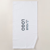 Serviette De Plage Logo d'entreprise personnalisé (Devant)