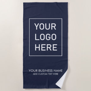 Serviette De Plage Logo d'entreprise personnalisé et texte Compagnie 