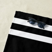 Serviette De Plage Logo d'entreprise professionnelle moderne noir (En situation)