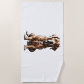 Serviette De Plage logo design t-shirt chien (Devant)