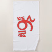 Serviette De Plage logo d'histoire de 26 mots (Devant)