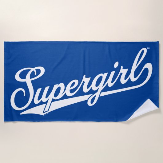 Serviette De Plage Logo du nom étoilé Supergirl Baseball (Devant)